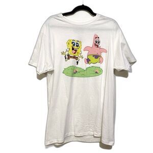 Nickelodeon Sponge Bob SquarePants Patrick Star Jellyfish Beige T Shirt Medium
